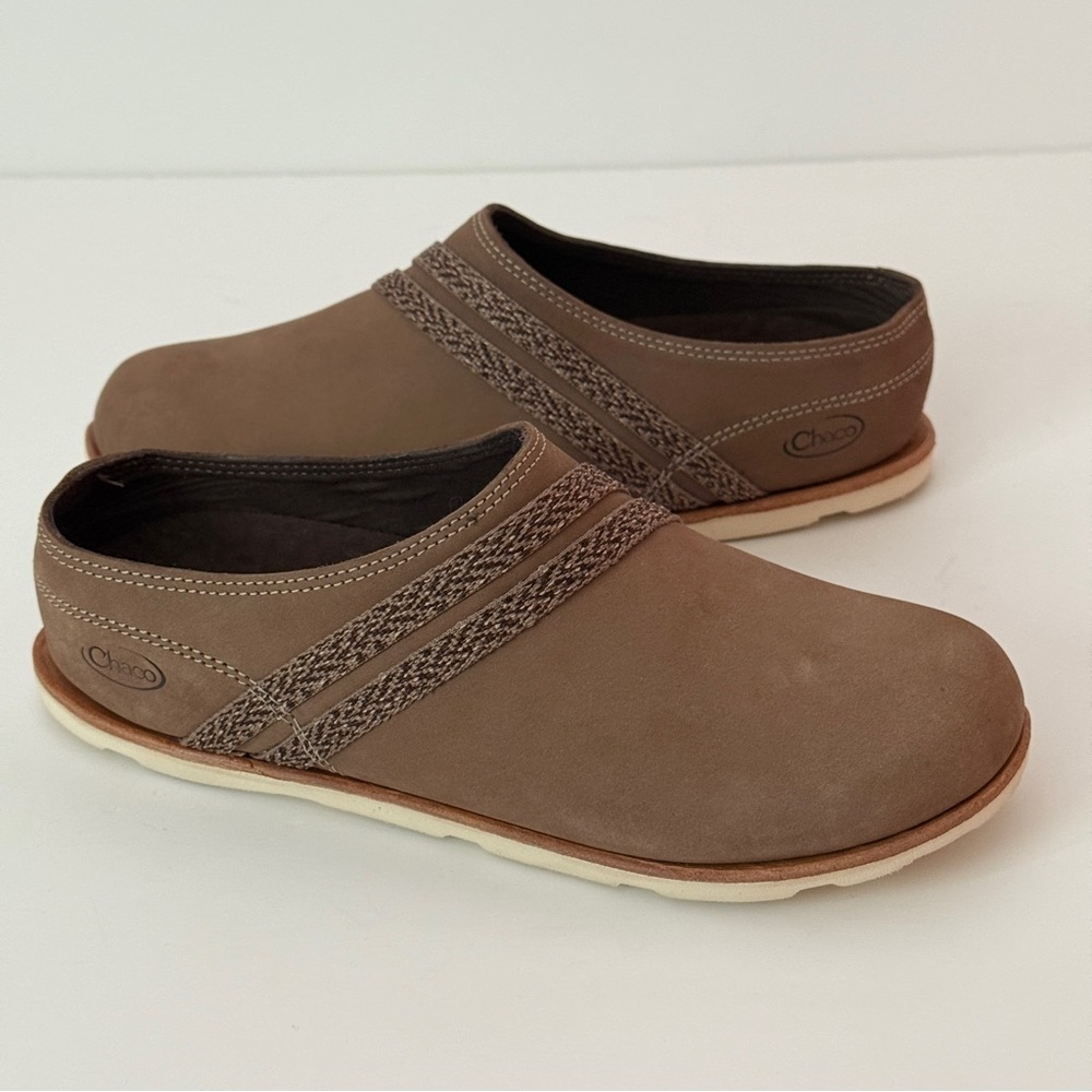 Chaco Harper Slide Caribou Nubuck Leather Slip On Mule Women J106372 Size 6.5